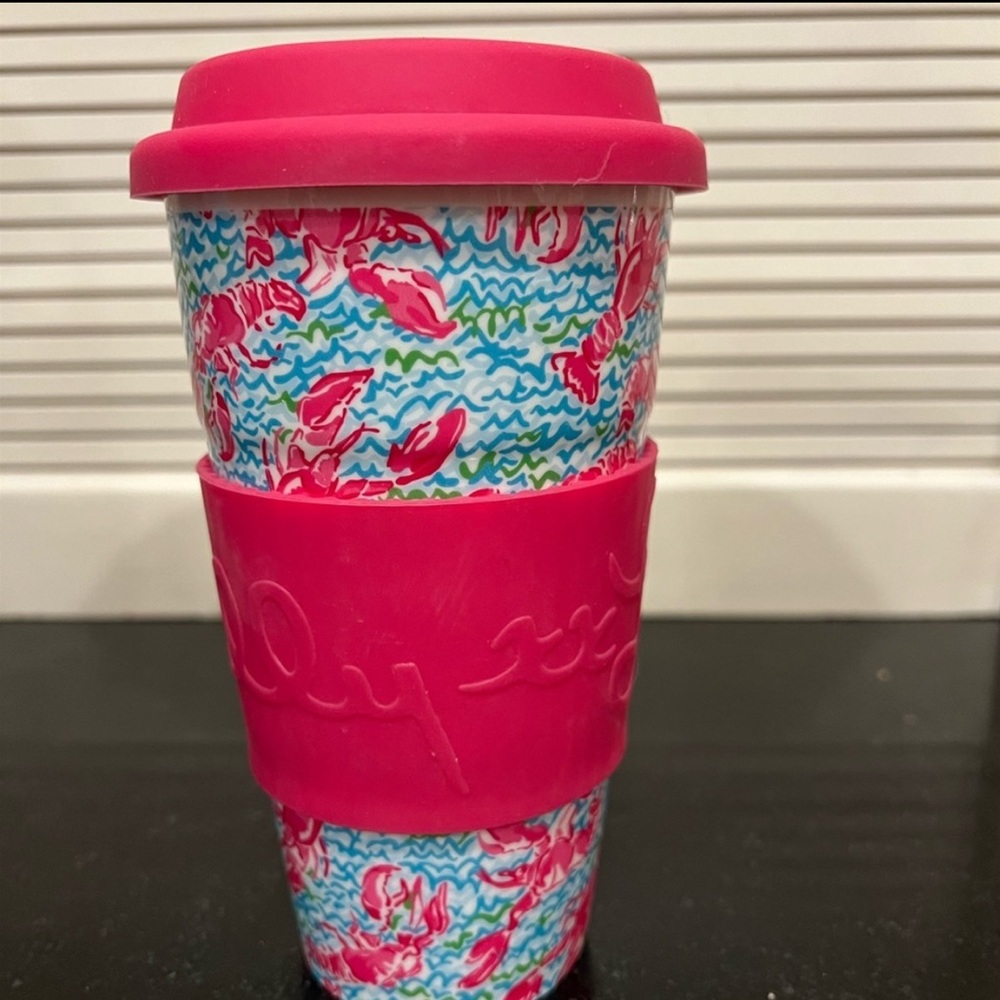 Lilly Pulitzer Ceramic Tumbler with Silicon Lid